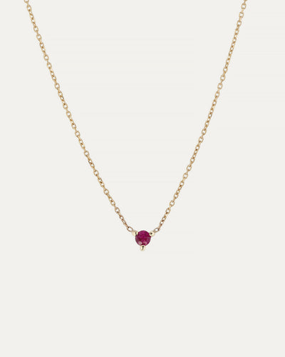 The Petite Ruby Birthstone Necklace