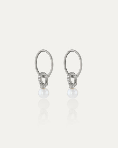 Fine Overtone Diamond Hoops